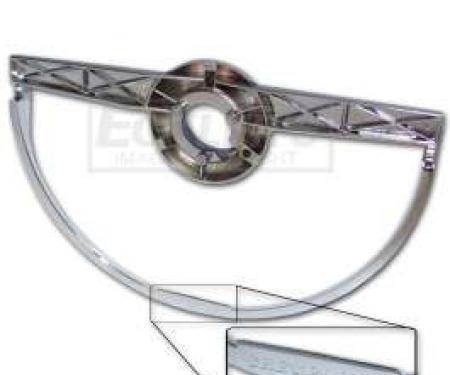 Early Chevy Horn Ring, Chrome With Embossed Chevrolet, 1949-1950
