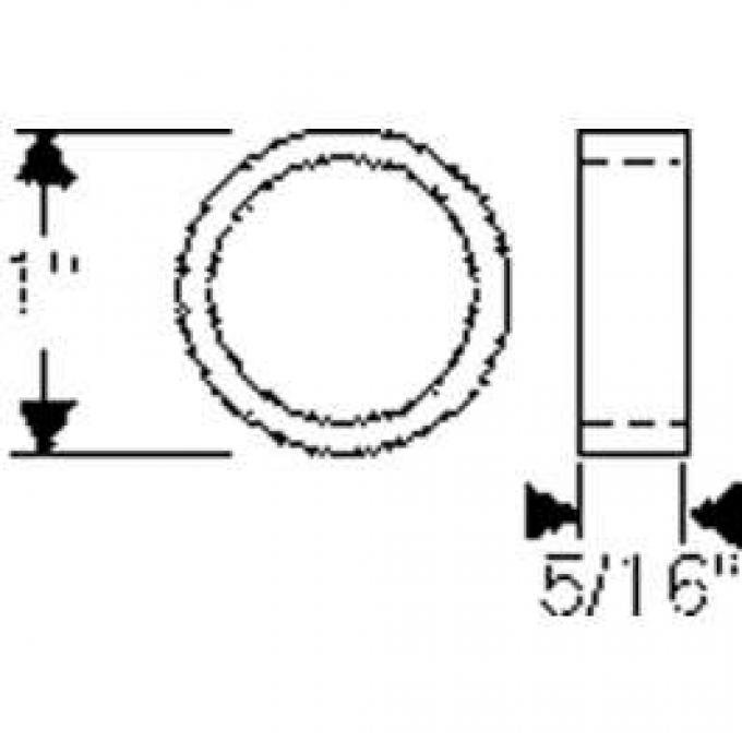 Chevy Seal, Control Arm Shaft, Upper And Lower, 1949-1954