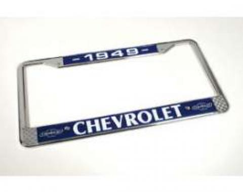 Chevy License Plate Frame, With Chevy Logo, 1949