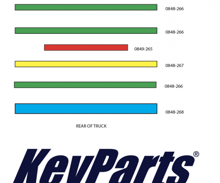 Key Parts '60-'72 Wood Bed Floor Reinforcement 0848-267