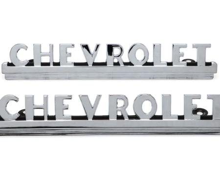 AMD Hood Side Emblems, Pair, CHEVROLET, 49-52 Chevy Pickup Suburban X999-4049-31P