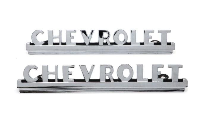 AMD Hood Side Emblems, Pair, CHEVROLET, 49-52 Chevy Pickup Suburban X999-4049-31P