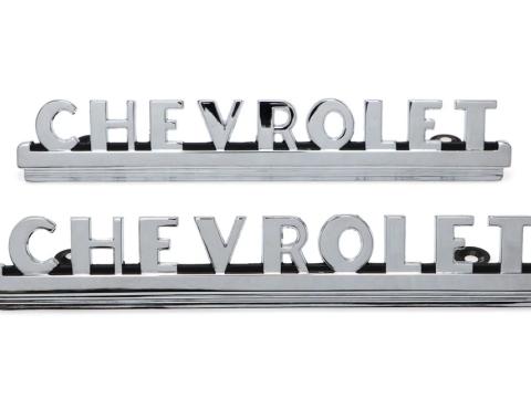 AMD Hood Side Emblems, Pair, CHEVROLET, 49-52 Chevy Pickup Suburban X999-4049-31P