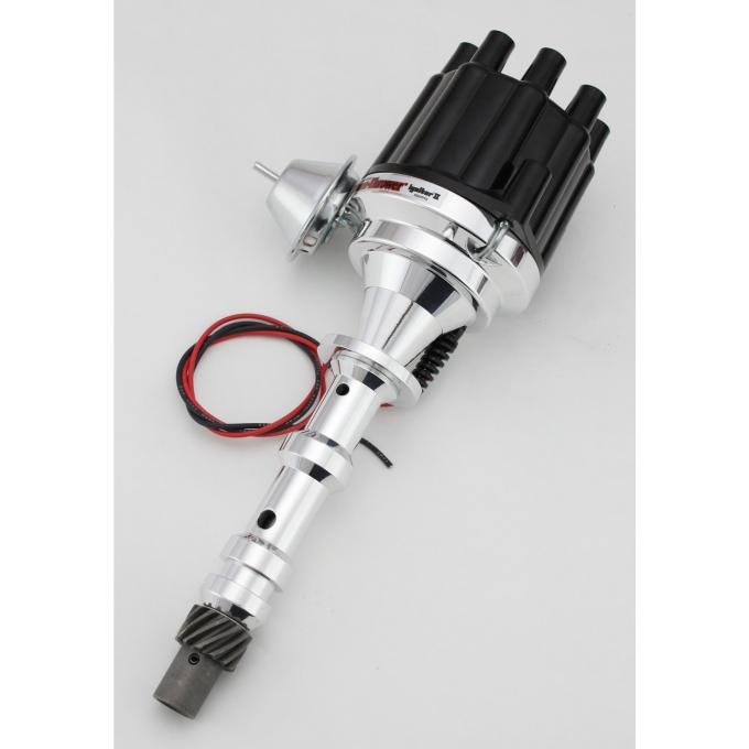 Pertronix Billet Distributor for Chevrolet 409 Engines (Ignitor II) with Vacuum / Mechanical Advance, Black / Female D101700
