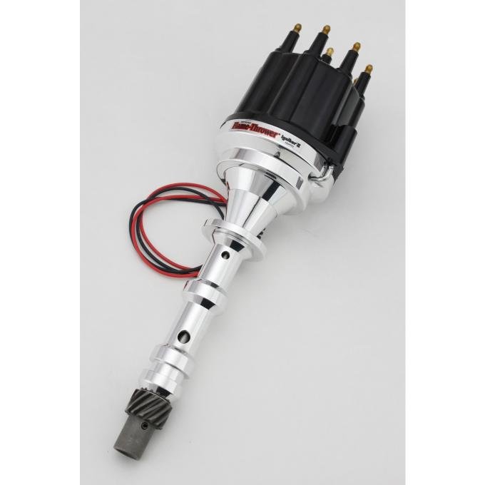 Pertronix Billet Distributor for Chevrolet 409 Engines (Ignitor II) with Mechanical Advance, Black / Male D101810