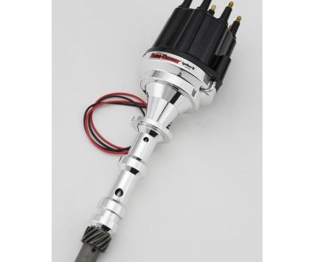 Pertronix Billet Distributor for Chevrolet 409 Engines (Ignitor II) with Mechanical Advance, Black / Male D101810