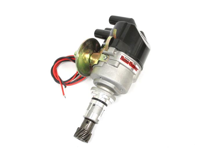 Pertronix Stock Look Distributor for Ford X-Flow 4 Cylinder Engines (Ignitor III) with Vacuum / Mechanical Advance, Side Exit / 12V Negative D7190609