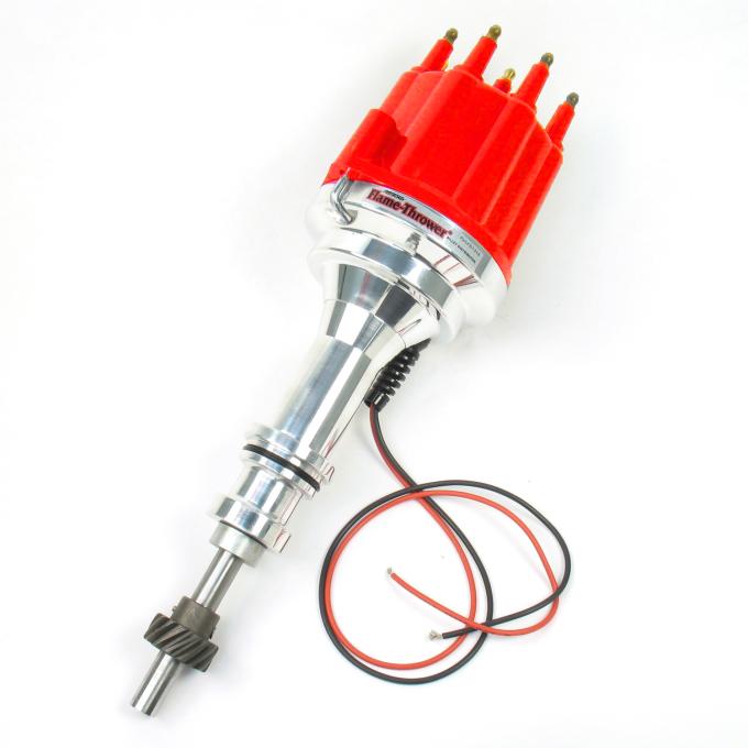 Pertronix Billet Distributor for Ford 351W Engines (Ignitor III) with Mechanical Advance, Red / Male D7131811