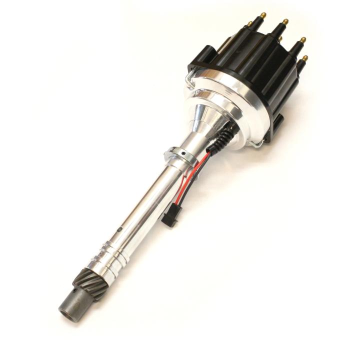 Pertronix Dist Billet Mag Trig Slip Collar Chevy SB/BB Blk Male cap Non Vac D305810