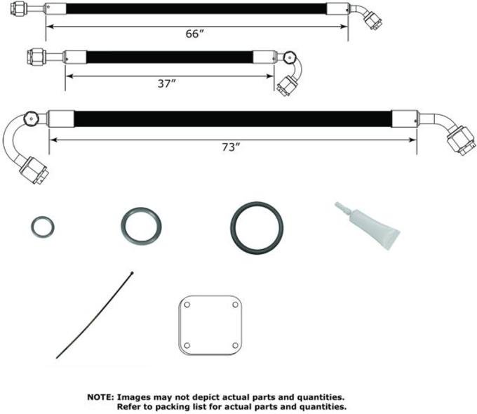 Vintage Air 1968 Chevelle SureFit™ Passenger-Side Reduced Barrier Standard Hose Kit 524467