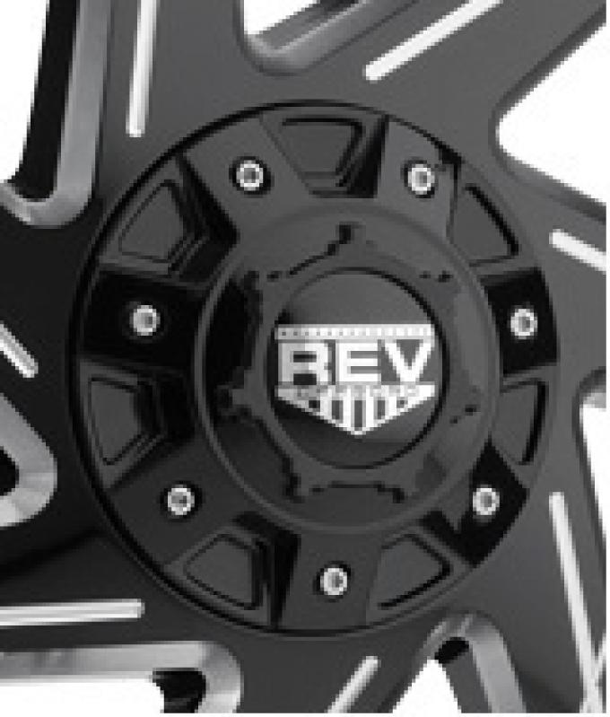 REV Wheels 895 Cap Gloss Black, 6-Lug C10895B-6