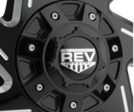 REV Wheels 895 Cap Gloss Black, 6-Lug C10895B-6