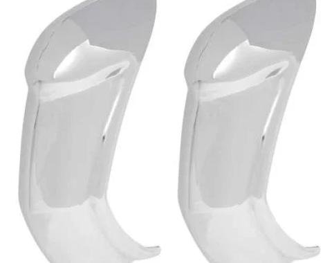 AMD Rear Chrome Bumper Guards, Pair, 55-58 Chevy GMC Cameo Pickup Truck X980-4055-2P