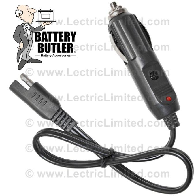 Lectric Limited 1929-2012 American Motors / Buick / Cadillac / Chevrolet / Chrysler / DeSoto / Dodge / Ford / GMC / Jeep / Mercury / Oldsmobile / Plymouth / Pontiac / Studebaker / Volkswagen Battery Butler – Cigarette Lighter & Power Plug Adapter BBPA101