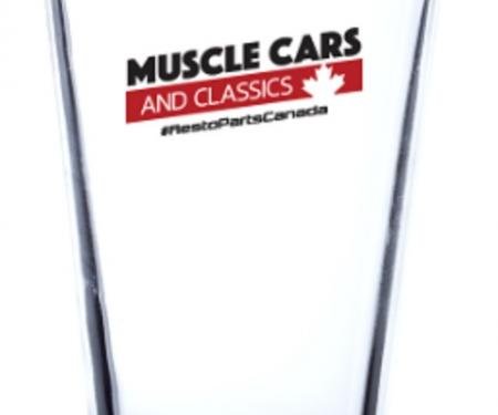 Muscle Cars & Classics 16 oz. Libbey Pint Glass with Red Base