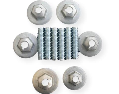 Redline Restomotive® 1956 Chevy Hood Bar Stud & Nut Hardware Kit