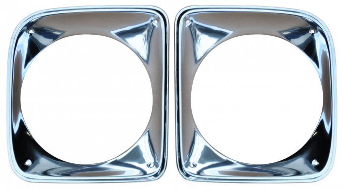 Key Parts '67-'68 Anodized, Bright, Headlight Bezel Set 0849-060