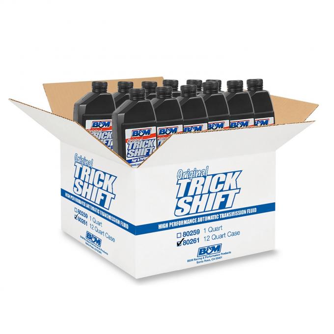 B&M Trick Shift Automatic Transmission Fluid, Case of 12 Quart Bottles 80261