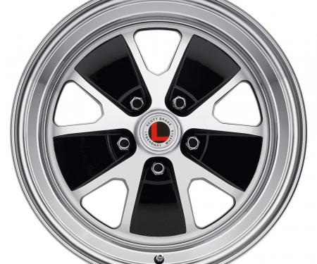 Legendary Wheels 1964-1973 Ford Mustang 17x8 Styled Alloy Wheel, 5 on 4.5 BP, 4.75 BS, Gloss Black / Machined LW20-70854A