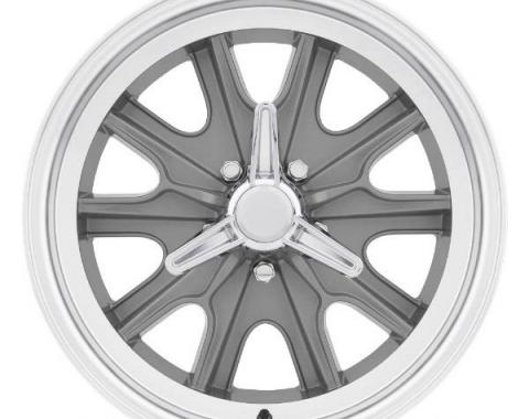 Legendary Wheels HB45, 17 X 7 In., 5 X 4.5, 4.25 BS, Charcoal/Machined LW90-70754B