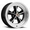 Legendary Wheels 1964-1973 Ford Mustang 15 X 7 Legendary GT9 Alloy Wheel, 5 on 4.5 BP, 4.25 BS, Gloss Black / Machined LW69-50754A