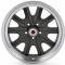 Legendary Wheels HB45, 17 X 8 In., 5 X 4.5, 4.75 BS, Charcoal/Machined LW90-70854B