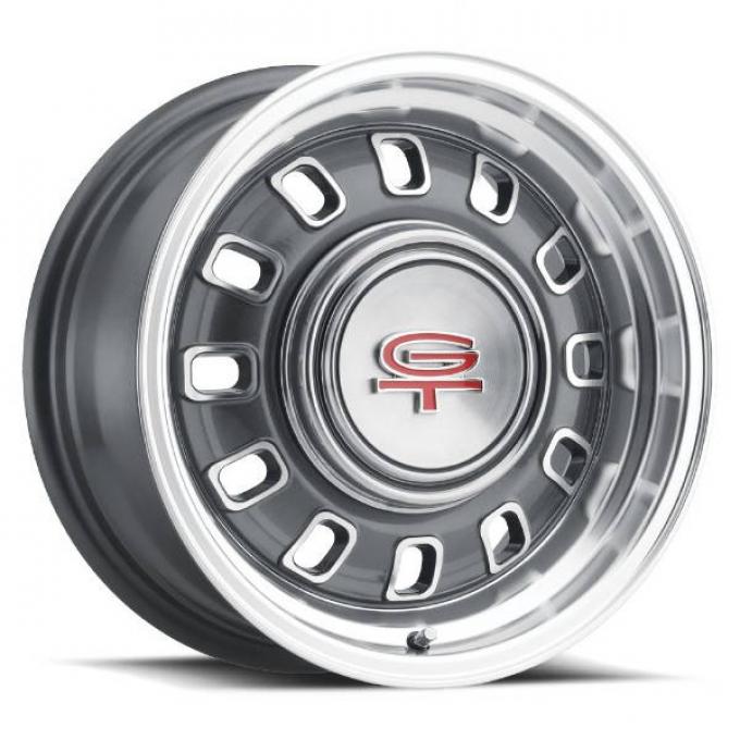 Legendary Wheels 1964-1973 Ford Mustang LW 60 15x7 12 Slot Rim 4x4.5" Charcoal LW60-50744B