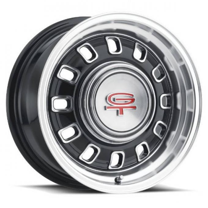Legendary Wheels 1964-1973 Ford Mustang LW 60 15x7 12 Slot Rim 4x4.5" Black LW60-50744A