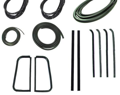 AMD Weatherstrip Kit, Full, w/o Reveal Trim Groove, 9pcs, 55-59 Chevy GMC Truck G-CWK111055