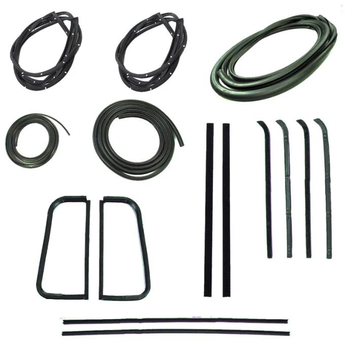 AMD Weatherstrip Kit, Full, w/o Reveal Trim Groove, 9pcs, 55-59 Chevy GMC Truck G-CWK111055