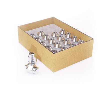 Factory Reproductions Install Kit Install Kit - 12mm X 1.5 (1.38") Bulge Acorn (3/4) Chrome - 20 Lug Nuts (87k545) L-KIT12150C-20