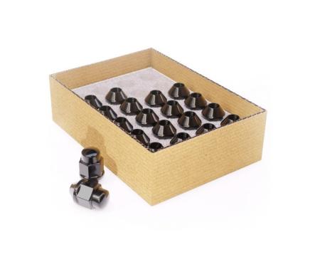 Factory Reproductions Install Kit 12mm X 1.5 (1.38") Bulge Acorn (3/4) Black 20 Lug Nuts L-KIT12150B-20
