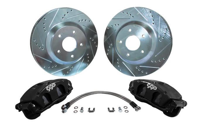 Classic Performance Corvette Style Front Disc Brake Kit For CPP CS Series Spindles, 1964-81 GM A-F-X Bodies 6481WBK-C5R