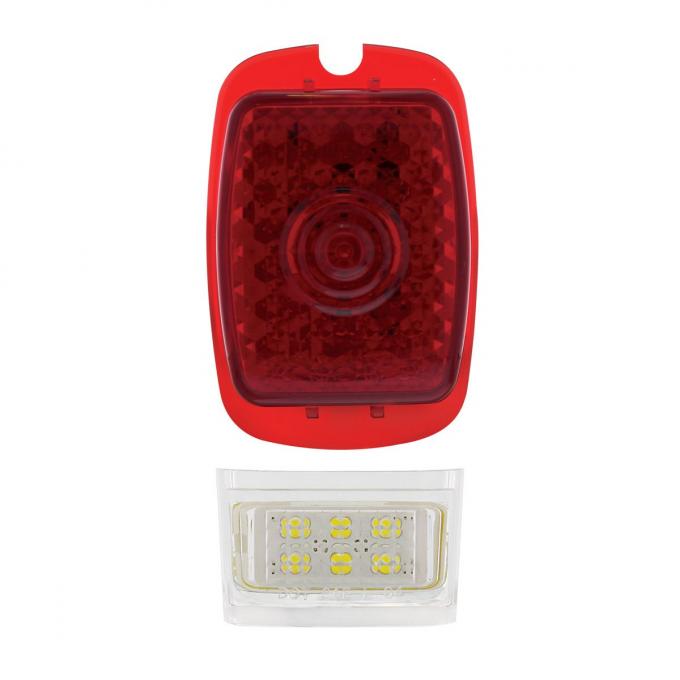 United Pacific 27 LED Sequential Tail Light Lens For 1937-38 Chevy Car & 1940-53 Chevy Truck - L/H 110110