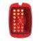 United Pacific 27 LED Sequential Tail Light Lens For 1937-38 Chevy Car & 1940-53 Chevy Truck - R/H 110111