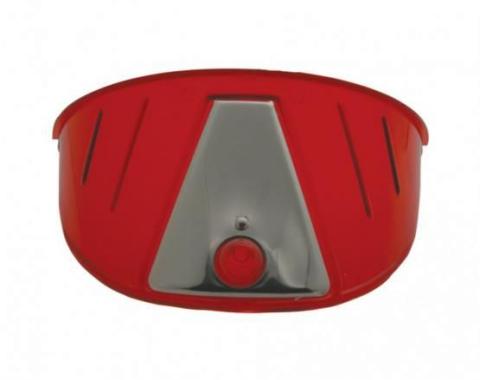 United Pacific Headlight Visor, Red (Pair) C2001R