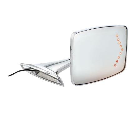 United Pacific Convex Exterior Mirror w/LED Turn Signal For 1973-87 Chevy & GMC Truck - R/H C738710-CVXLED