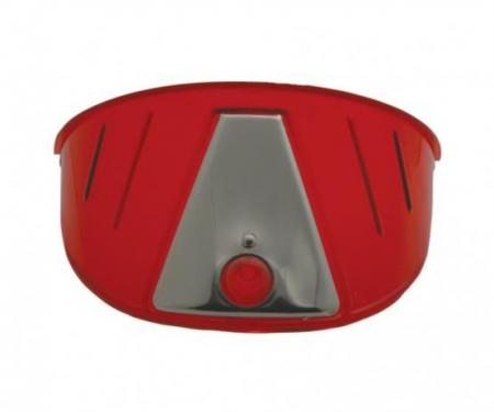 United Pacific Headlight Visor, Red (Pair) C2001R