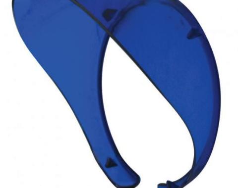 United Pacific Translucent Plastic Mirror Visor With Mounting Hardware, Blue C5001-2B