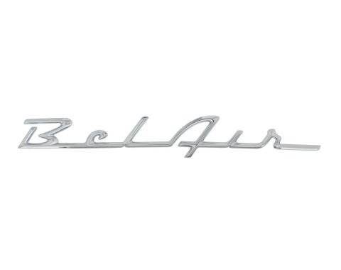 United Pacific Chrome "Bel-Air" Script Emblem For 1955-56 Chevy Bel-Air C555601