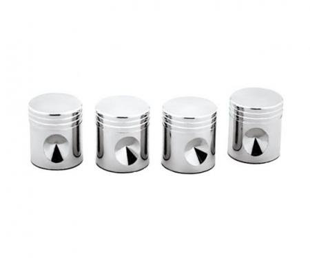 United Pacific Chrome Piston Valve Caps (4 Pack) 70031