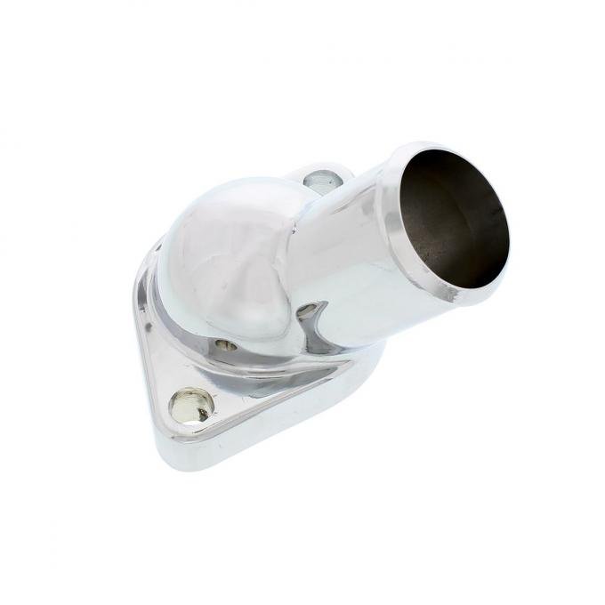 United Pacific Straight Forward, 45 Degree Up Chrome Water Neck for Most Chevy w/327/350 Motor 110344