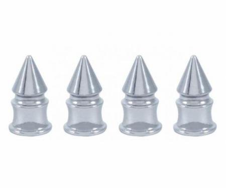 United Pacific Chrome Spike Valve Caps (4 Pack) 70038