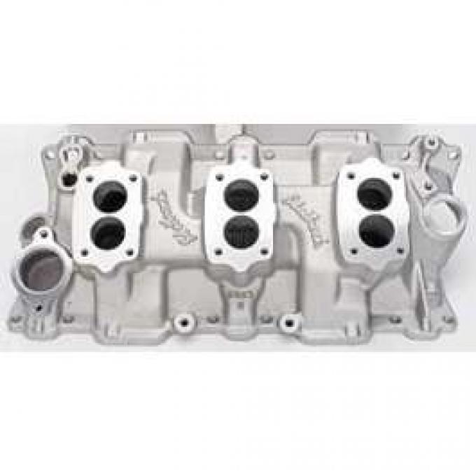 Full Size Chevy Edelbrock 3X2 Intake Manifold, Small Block, 1958-1972