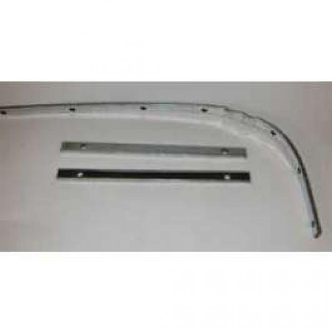 Full Size Chevy Convertible Top Rear Tack Rail Set, 1961-1964