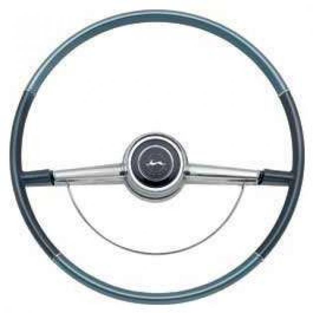 Full Size Chevy Steering Wheel, TwoTone Blue, Impala, 1964 Classic Chevy