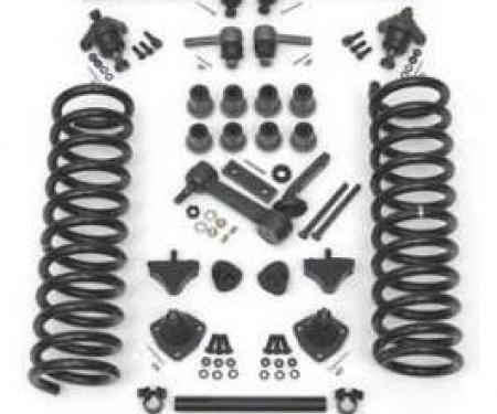 Full Size Chevy Front End Suspension Rebuild Kit, With Heavy-Duty Coil Springs & Polyurethane Bushings, 1961-1964