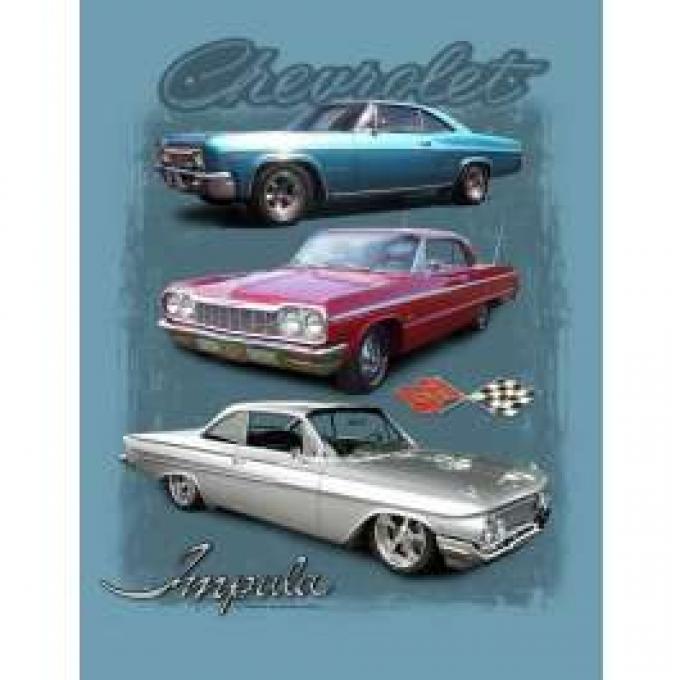 Chevy Impala T-Shirt, "Three Impalas" | X-Large
