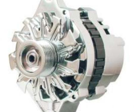 Full Size Chevy Alternator, With Internal Regulator, Polished Finish,1958-1972