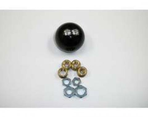 Full Size Chevy Shift Knob Black Billiard With SS Logo